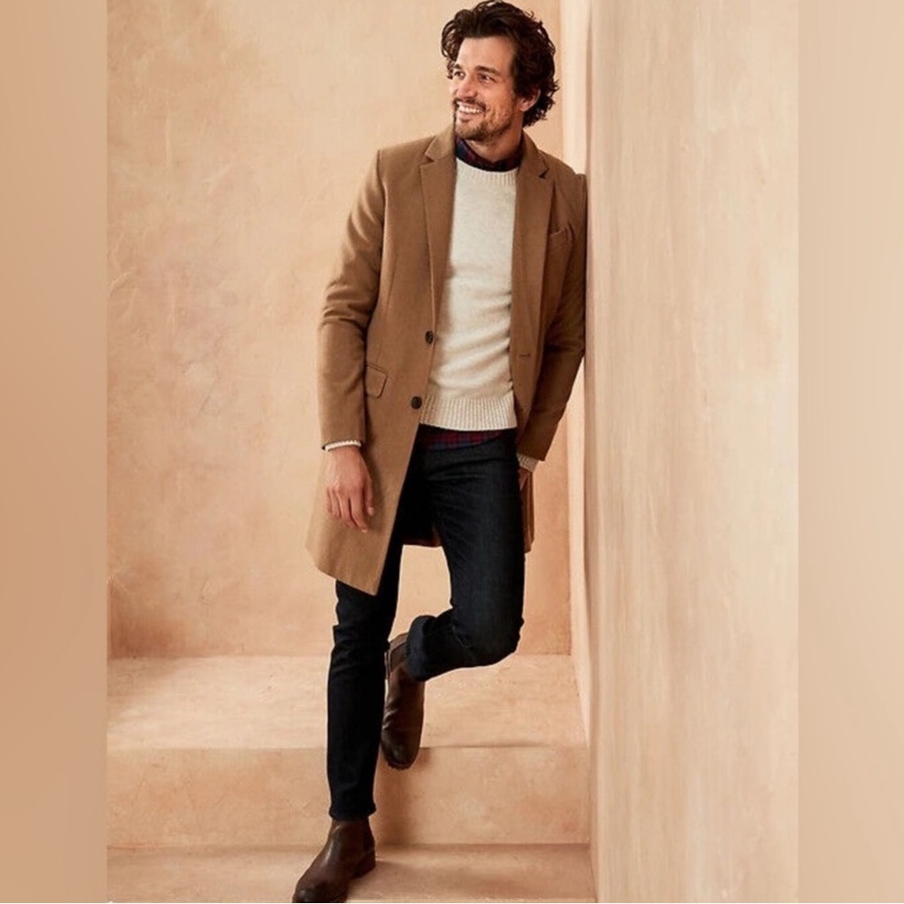 Banana Republic Tan Pea Coat
